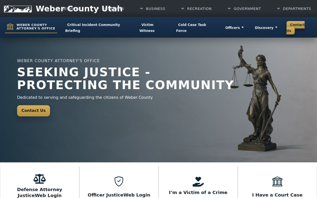Weber County criminal history prosecution record flow